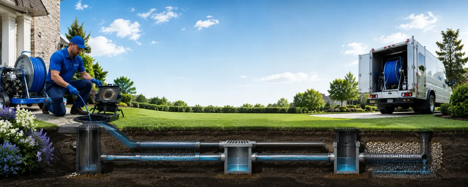 Outdoor drain cleaning information for Woodbury, NJ